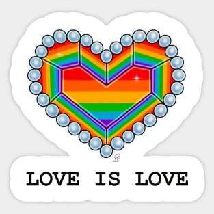 Love is Love LGBTQ Rainbow Pride Sticker